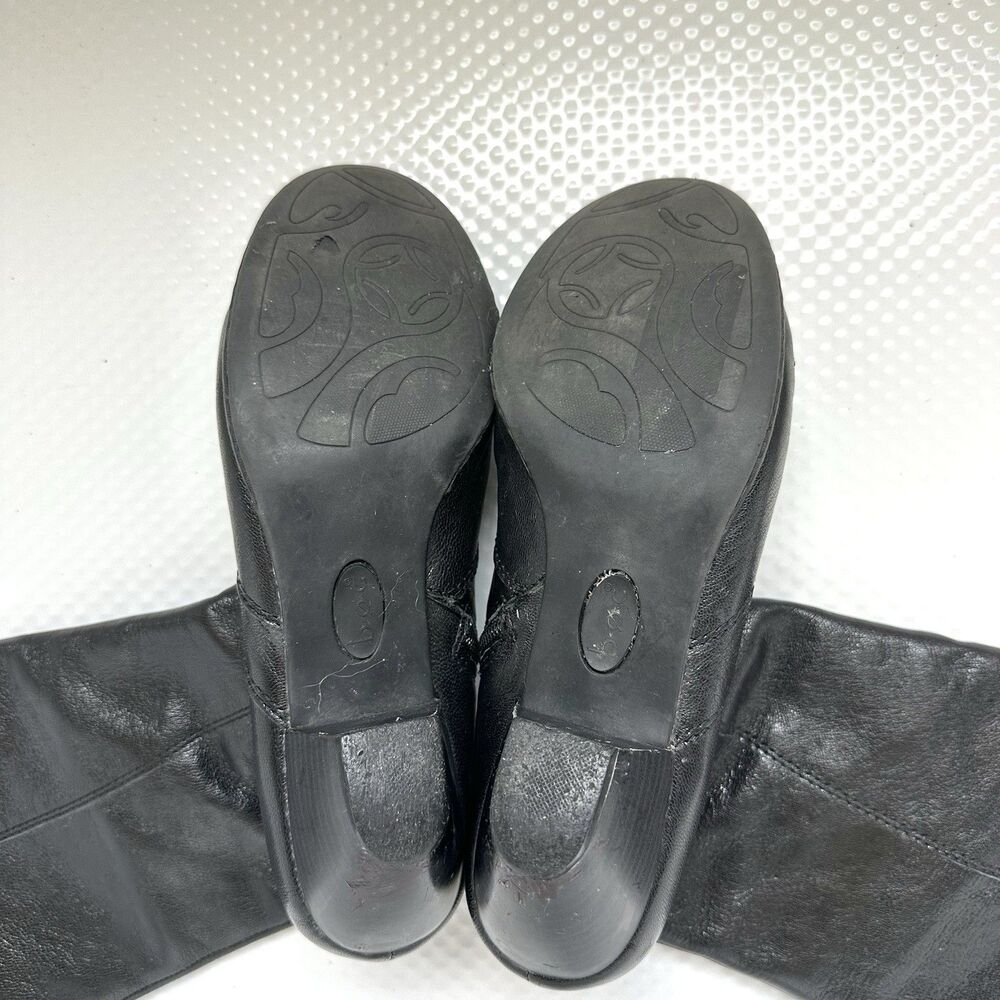 boc Black Leather Knee-High Zip Riding Boots - Picture 7 of 11